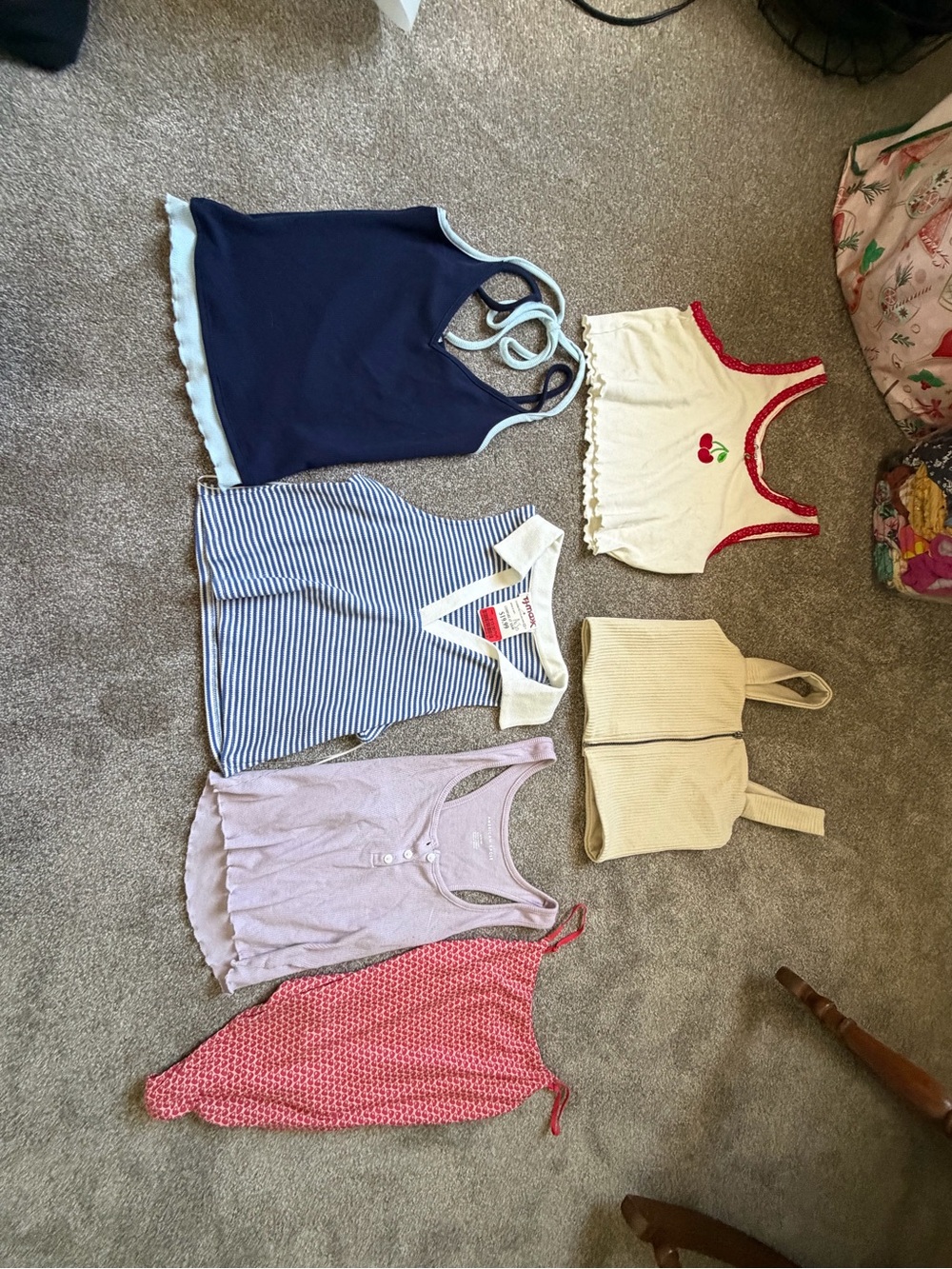 Mixed Women's Tank Top Lot - Navy, White, Red, Blue, Pink, Cream
